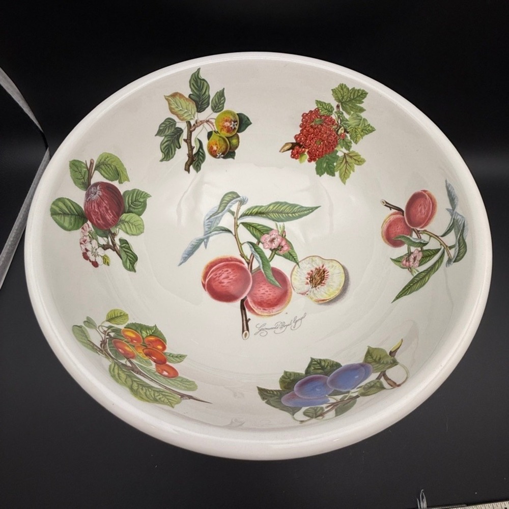 Vtg Portmeirion Pomona Fruit Salad Pasta Serving Bowl 11.5" Royal George Peach